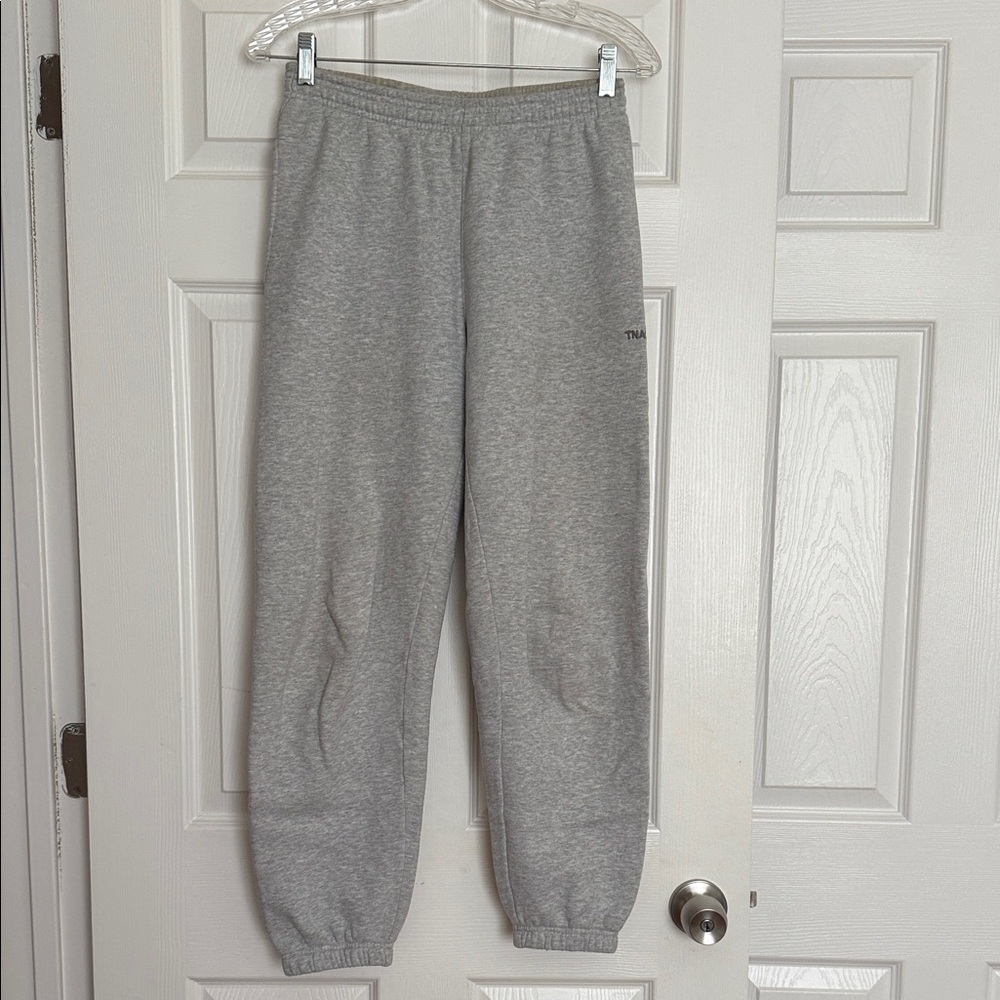 Aritzia TNA Heather Chrome Boyfriend Cozy Fleece Sweatpants Joggers XS